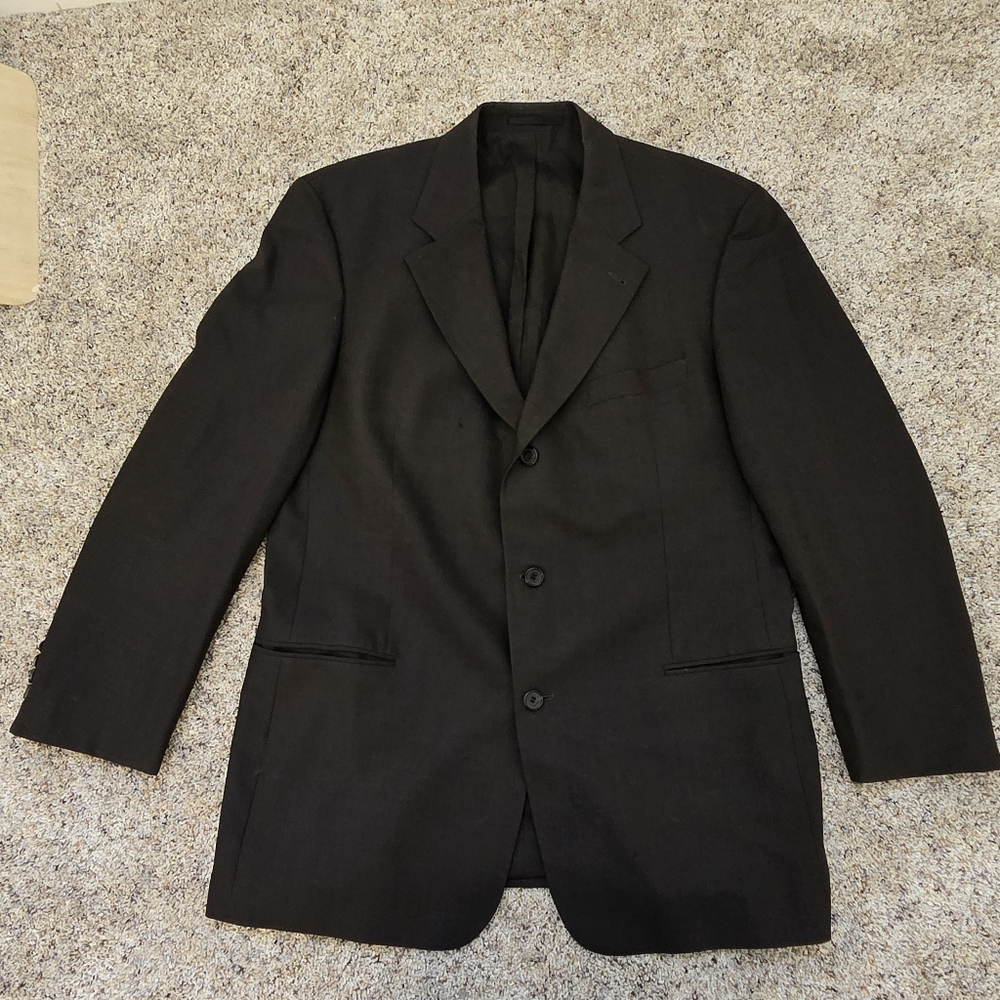Hugo Boss Super 100 Wool Blazer Black Sport Coat Classic Tailored Jacket 42R 44R